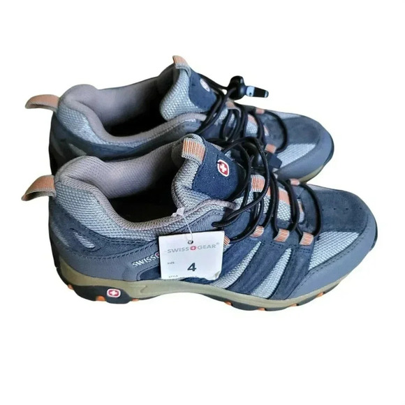 Swiss Gear size 4 youth Hiking Shoes Model SB8357.43 gray/orange - Picture 2 of 7